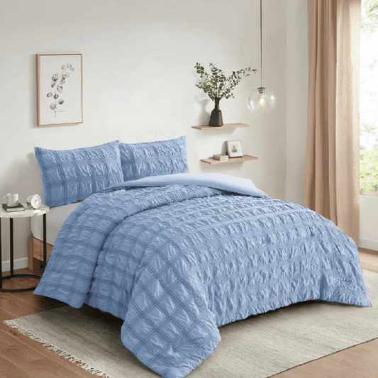 blue bedding, duvet set