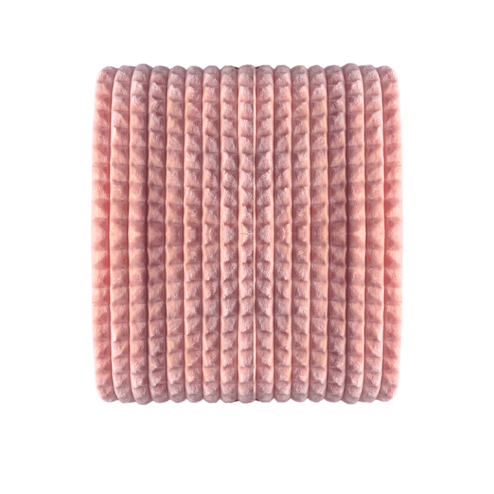 Velour Fleece Blanket & Throw - Coral (back view)