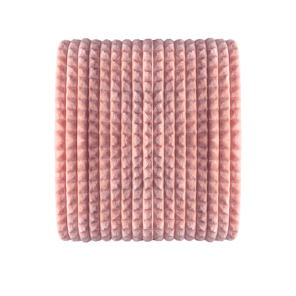 Velour Fleece Blanket & Throw - Coral (back view)