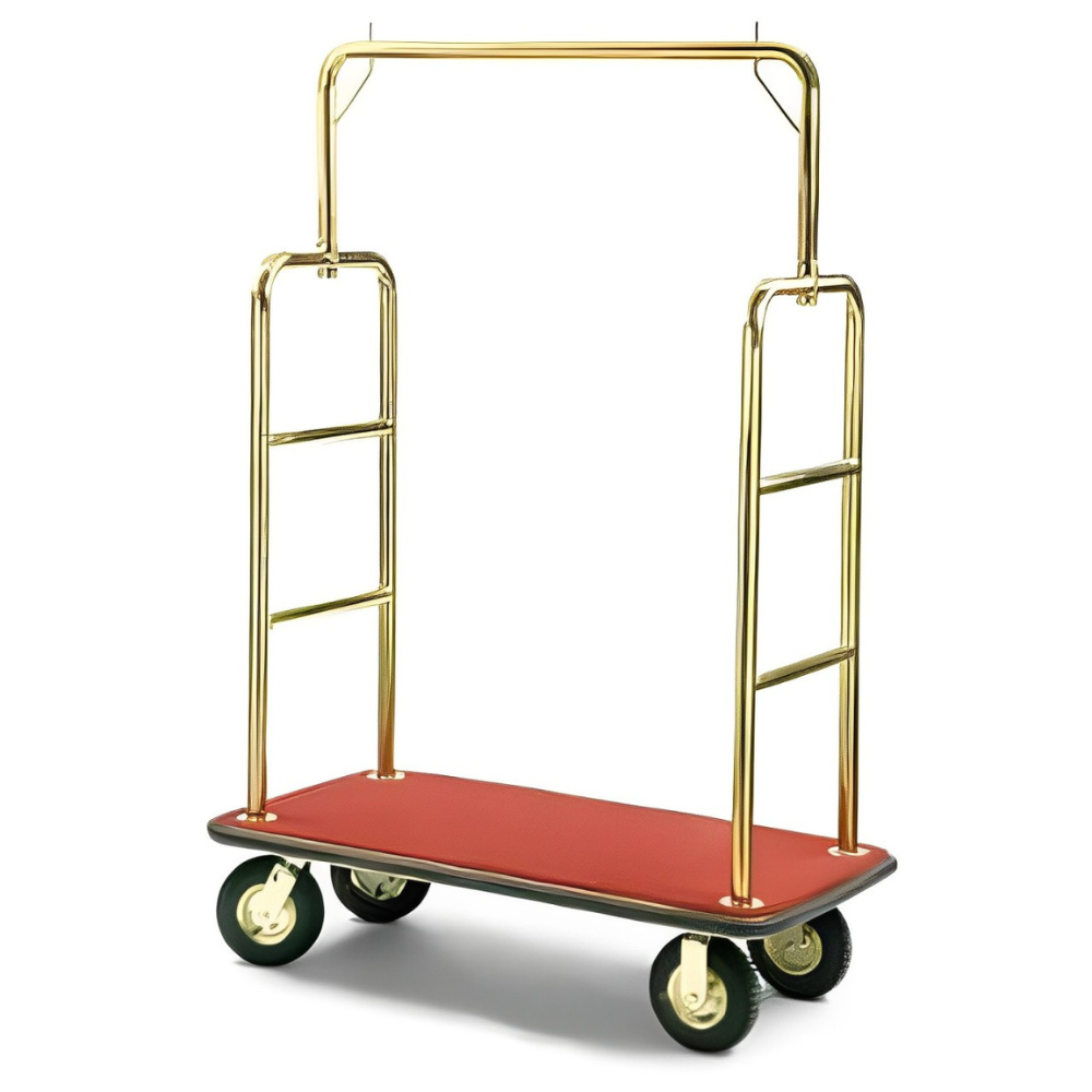 Hotel & Condo Bellman Luggage Cart Stainless Steel Trolley