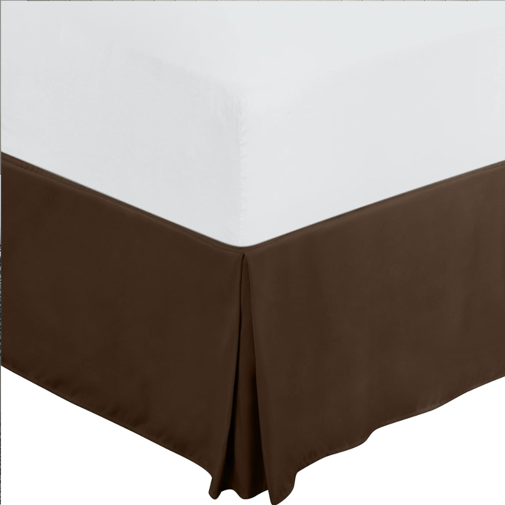 Brown bed skirt