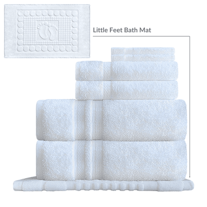 Enhance your washroom aesthetics with high-quality hotel towels that combine elegant design with superior quick-dry performance, perfect for Airbnb hosts Bath Towel (2pcs), Hand Towel (2pcs), Wash Cloth (2pcs), Bath﻿ Mat (1pcs)