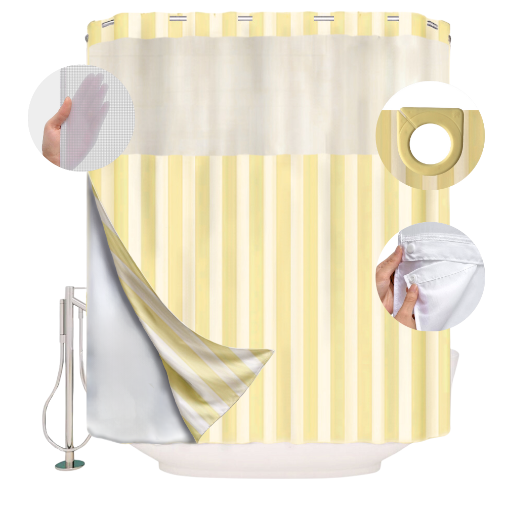 Yellow shower Curtains 