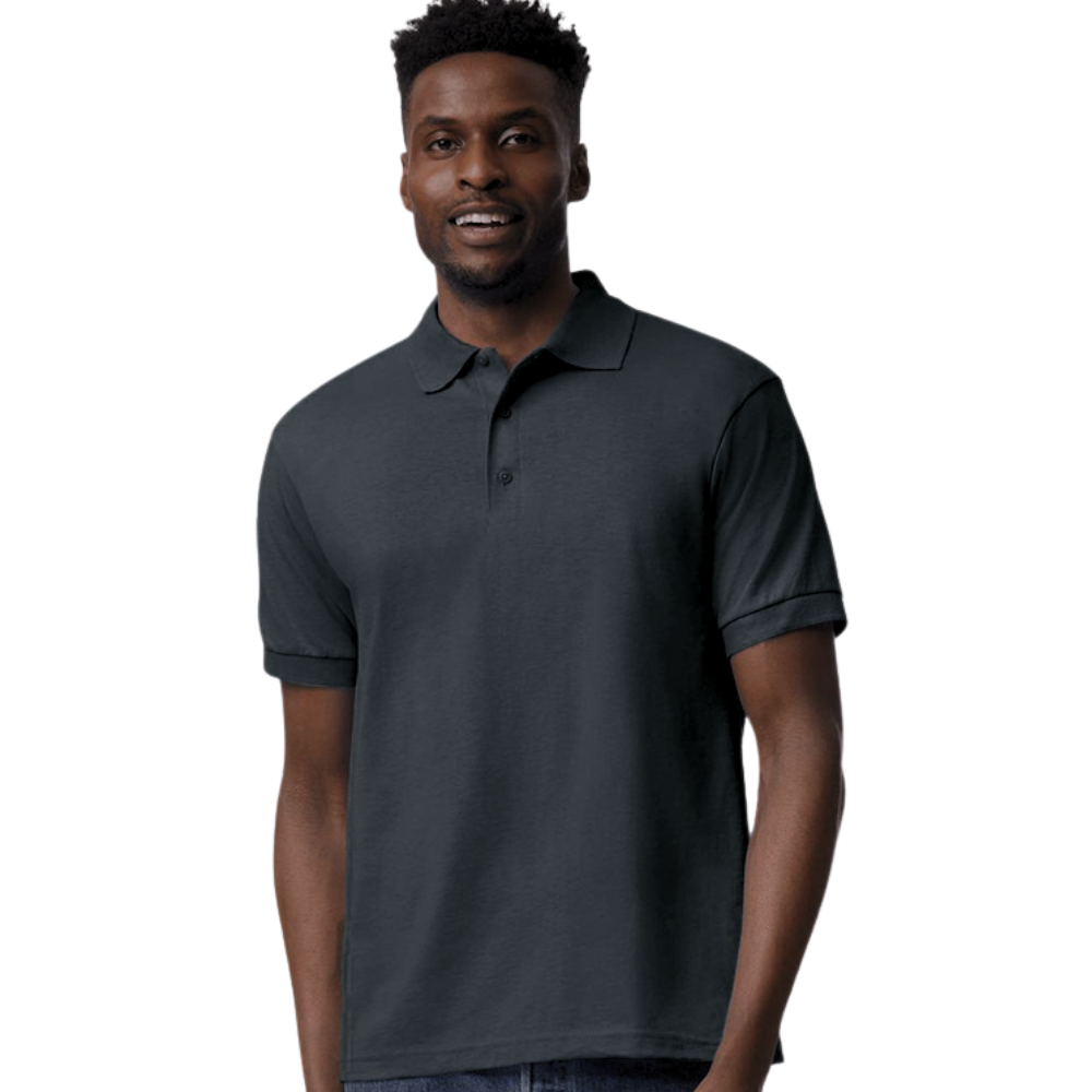 Charcoal Grey Male Polo w/ Optional Embroidered Logo