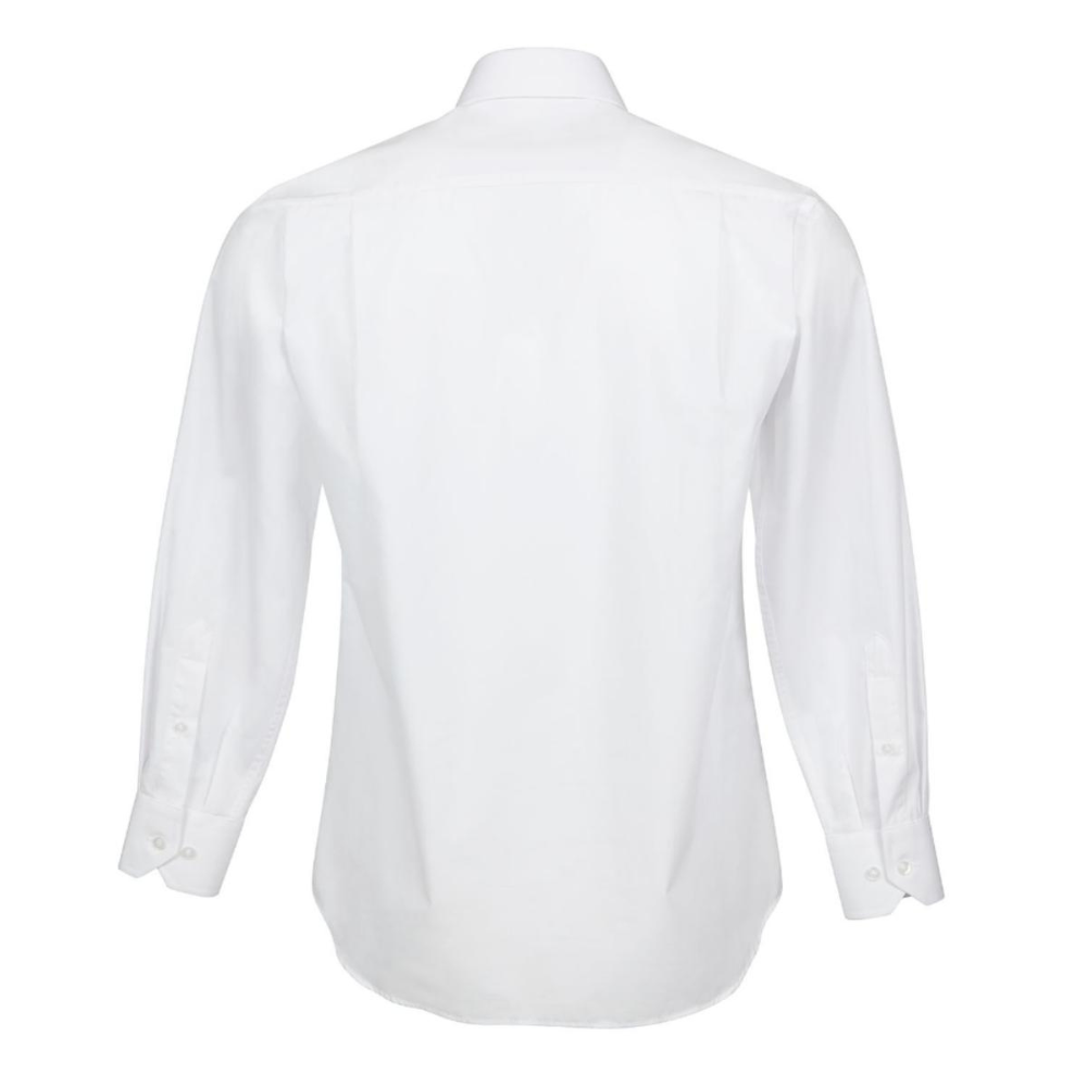 White Dress Shirt w/ Adjustable Cuffs-- Back