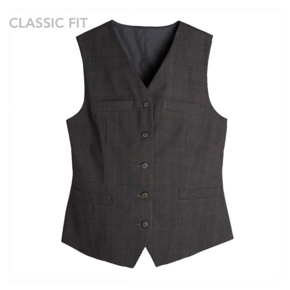 Charcoal Grey V-neck Vest