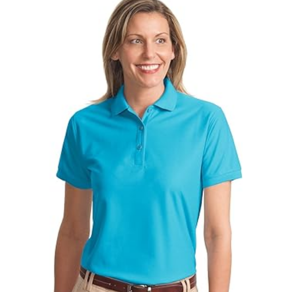 Blue Female Polo w/ Optional Embroidered Logo