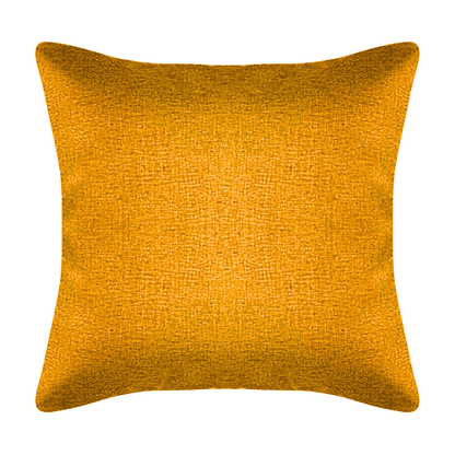 Bright Yellow Orange Cushion with white background