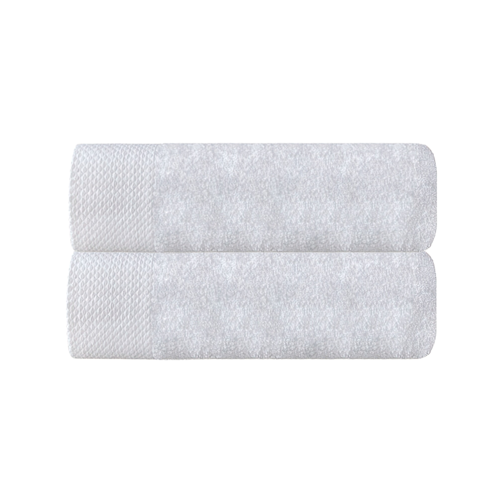 2 Luxury Bath Towels Folded View
