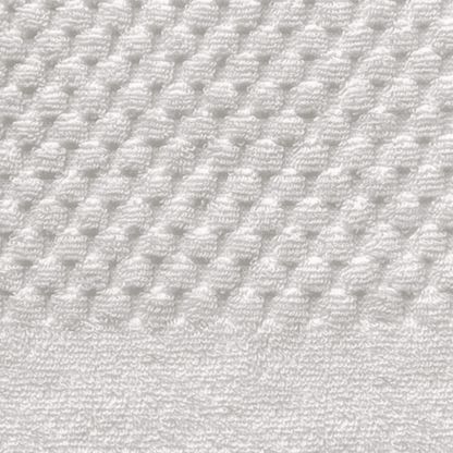 White towels with jacquard weave -Luxury Bath Towel - Texture View