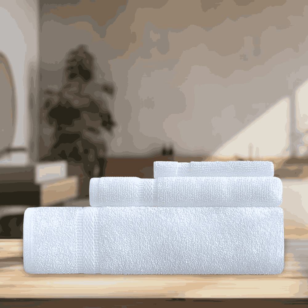 Designed for professional use, these elegant hotel towels come in multiple quantities, offering an efficient solution for high-demand washroom needs Bath Towel (1pcs), Hand Towel (﻿1pcs), Wash Cloth (1pcs)