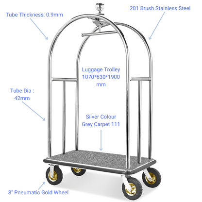 Luxury Birdcage Bellman Cart