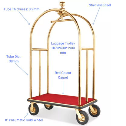 Luxury Birdcage Bellman Cart