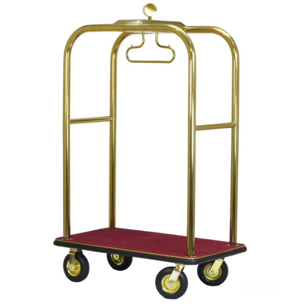 gold bellman cart for luxury hotels