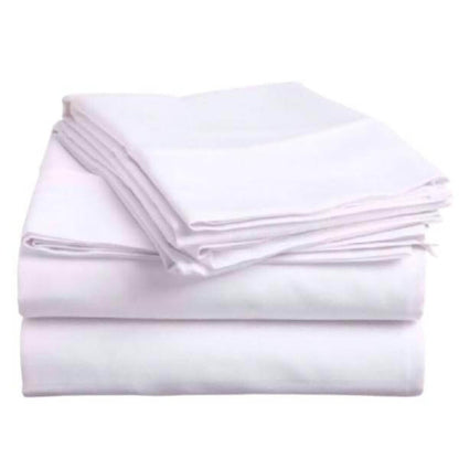 wholesale 200TC 50/50 cotton poly flat sheets for hotels and Airbnb