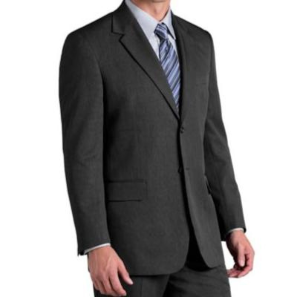 Fully Lined Charcoal Grey Blazer - Side Look