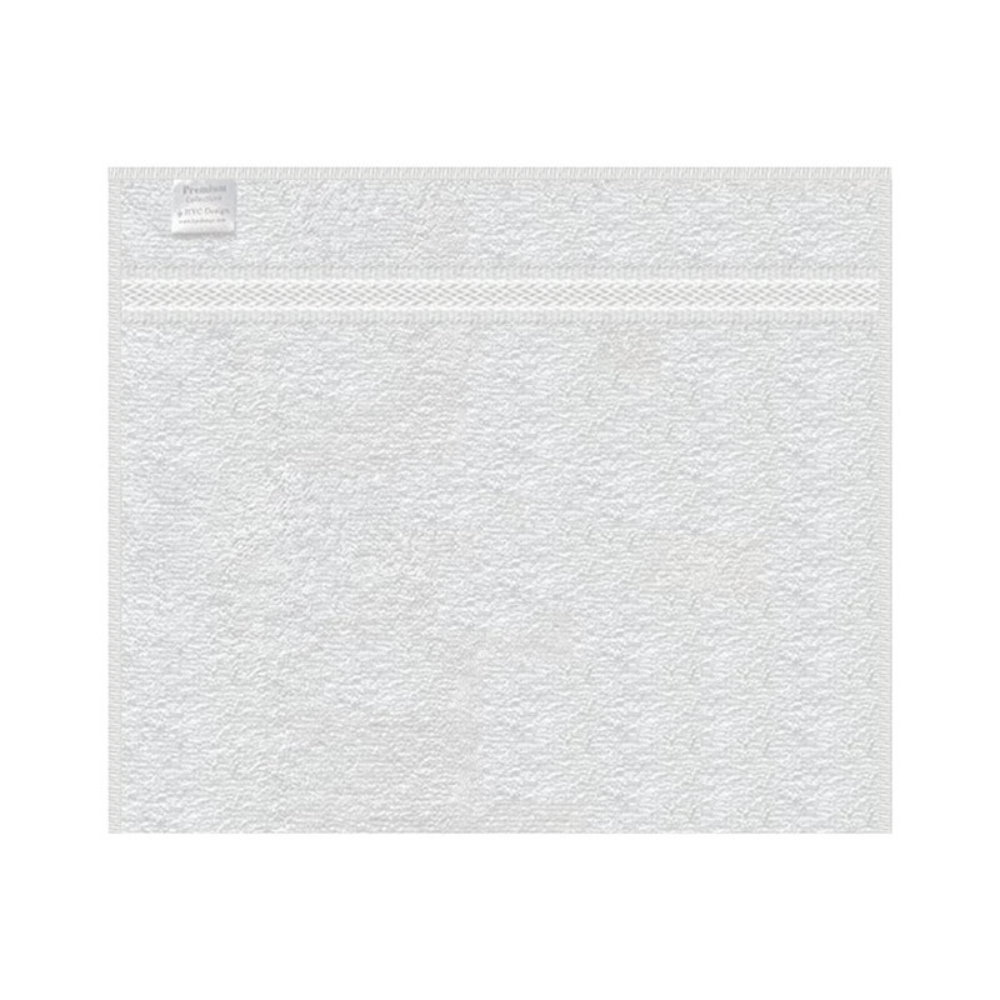 Soft white cotton hand towels bulk - full flat view