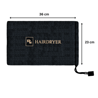 Hair Dryer Carry Bag with Logo - Dimensions 