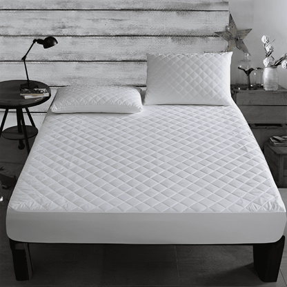 Quilted Fitted Waterproof Mattress Pad - Breathable Noiseless Mattress Protector Queen-size waterproof mattress protector on sale, crafted for fundamental protection and decorative multi-colored patterns in dorm rooms