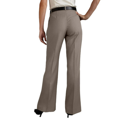 Straight Legged Khaki Flat Front Pants w/ Permanent Leg Crease-- Back