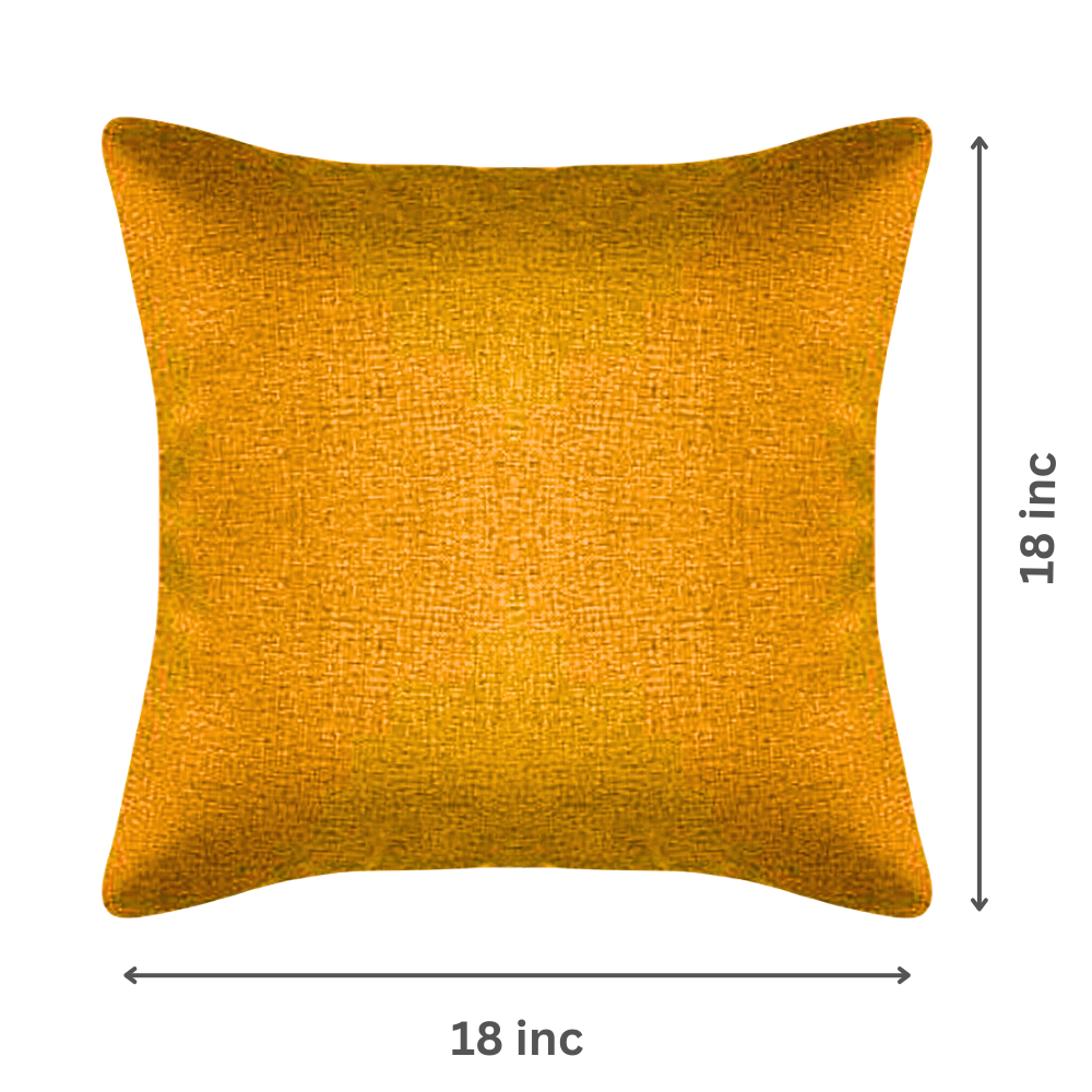 Bright Yellow Orange with Size in inches (18x18)