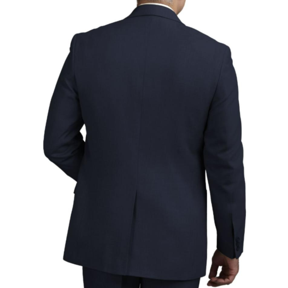 Fully Lined Navy Blazer w/ Left Chest Pocket - Back