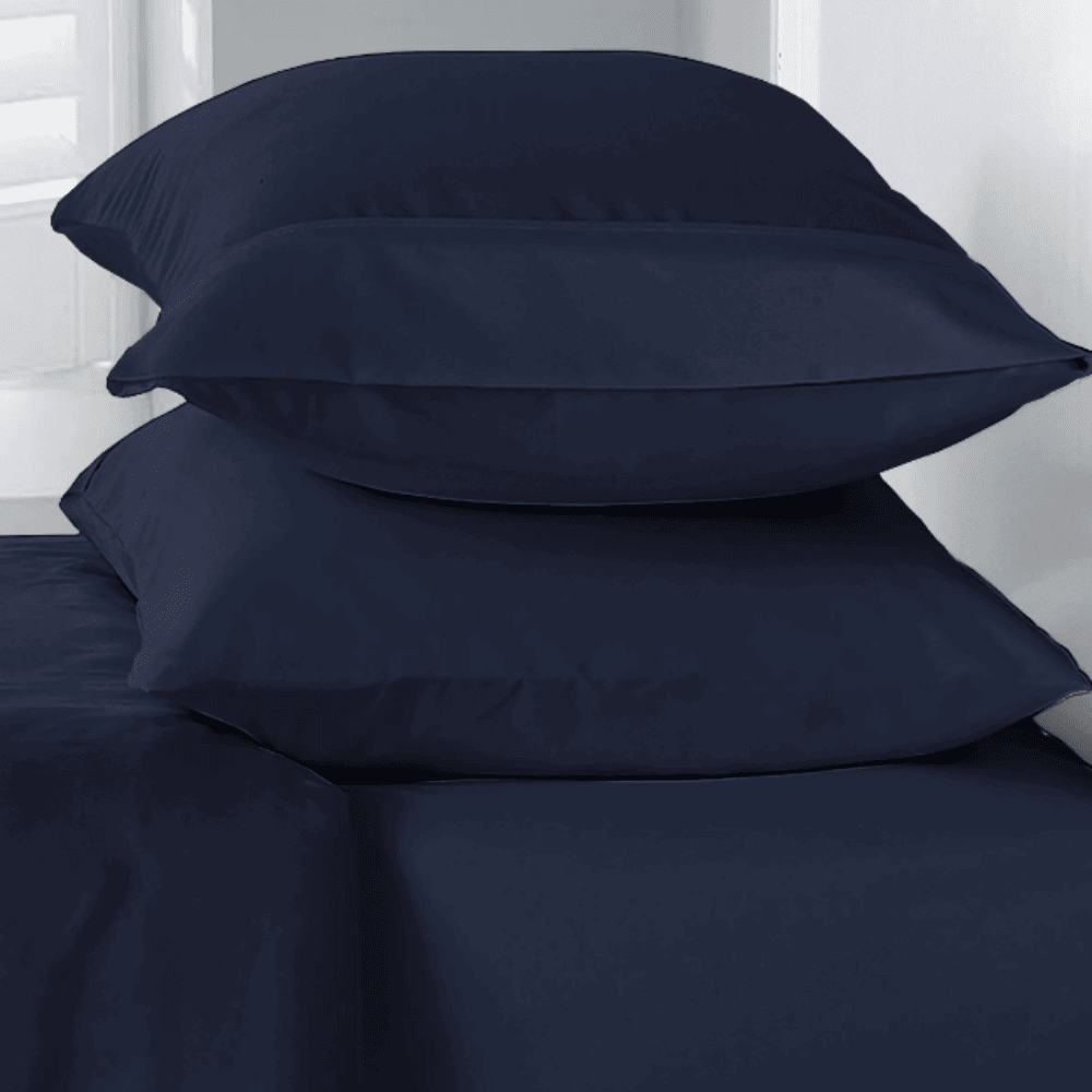 Durable Microfiber Pillowcases - Navy Blue