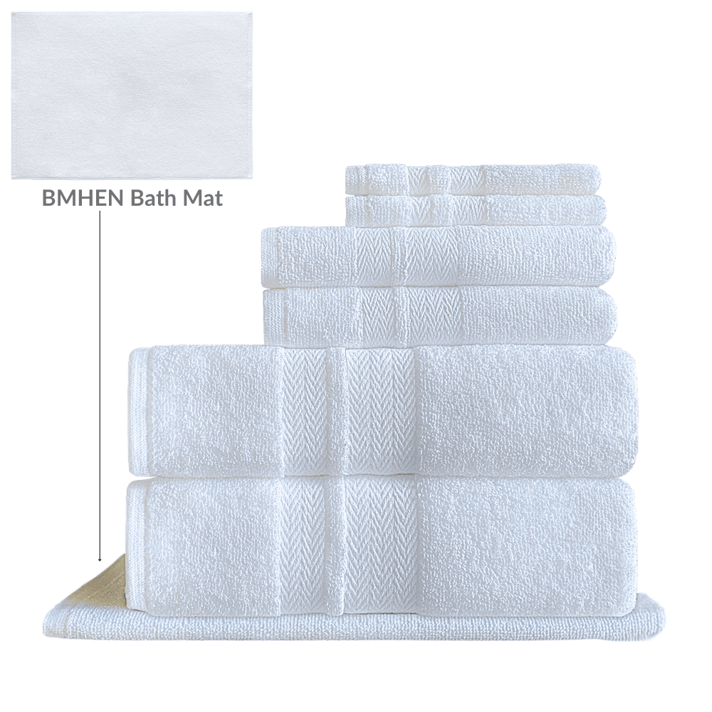 BWG Series - 7 Pc Towel Set - White Background