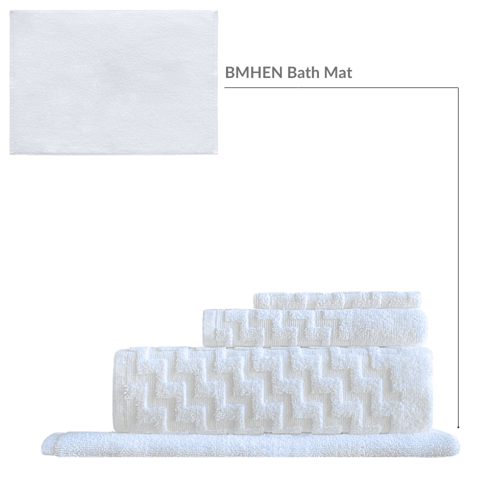 Plush and durable towels for Airbnbs, designed to handle frequent washing while retaining their softness and quick-dry performance for consistent quality. White folded BWS SERIES Towel Set - Premium 4 pc Set. 