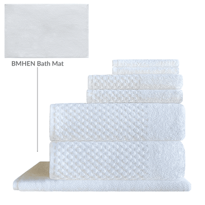 Soft, elegant hotel towels available in wholesale, designed to enhance the look of any washroom in Airbnb and hospitality settings. DT Series Towel Set - 7 Pc towel set