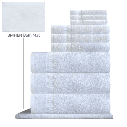 Premium towels made for high-turnover washrooms in hotels and Airbnbs, offering quick-dry functionality and superior comfort for guest satisfaction Ba﻿th Towel (2pcs), Hand Towel (2pcs), Wash Cloth (2pcs)