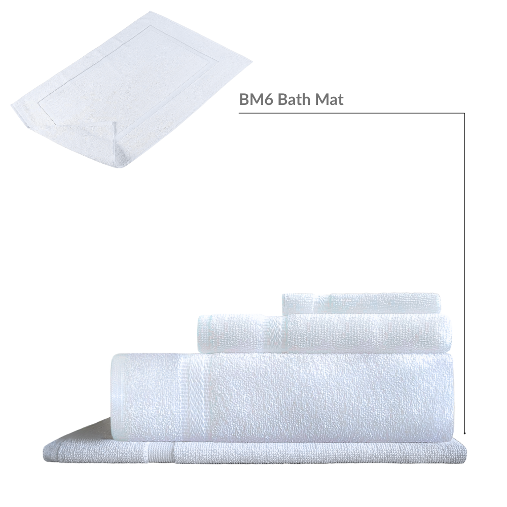 set of 4 different towels in a white background