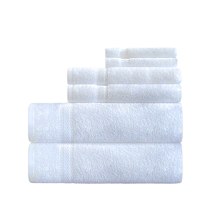 sets of 3 different towel placed together with a white background