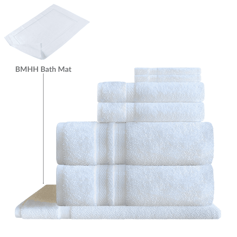  Bath Tow﻿el (2pcs), Hand Towel (2pcs), Wash Cloth (2pcs), Bath Mat (1pcs)