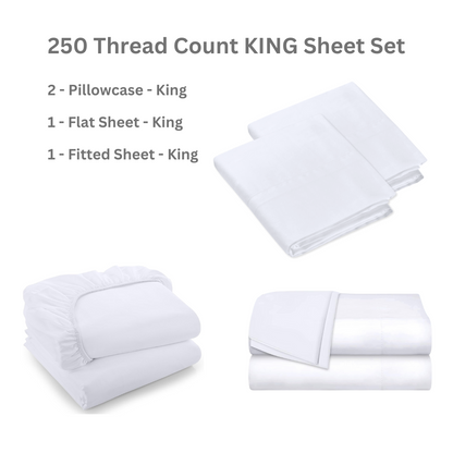 250 Thread Count Sheet Set - KING