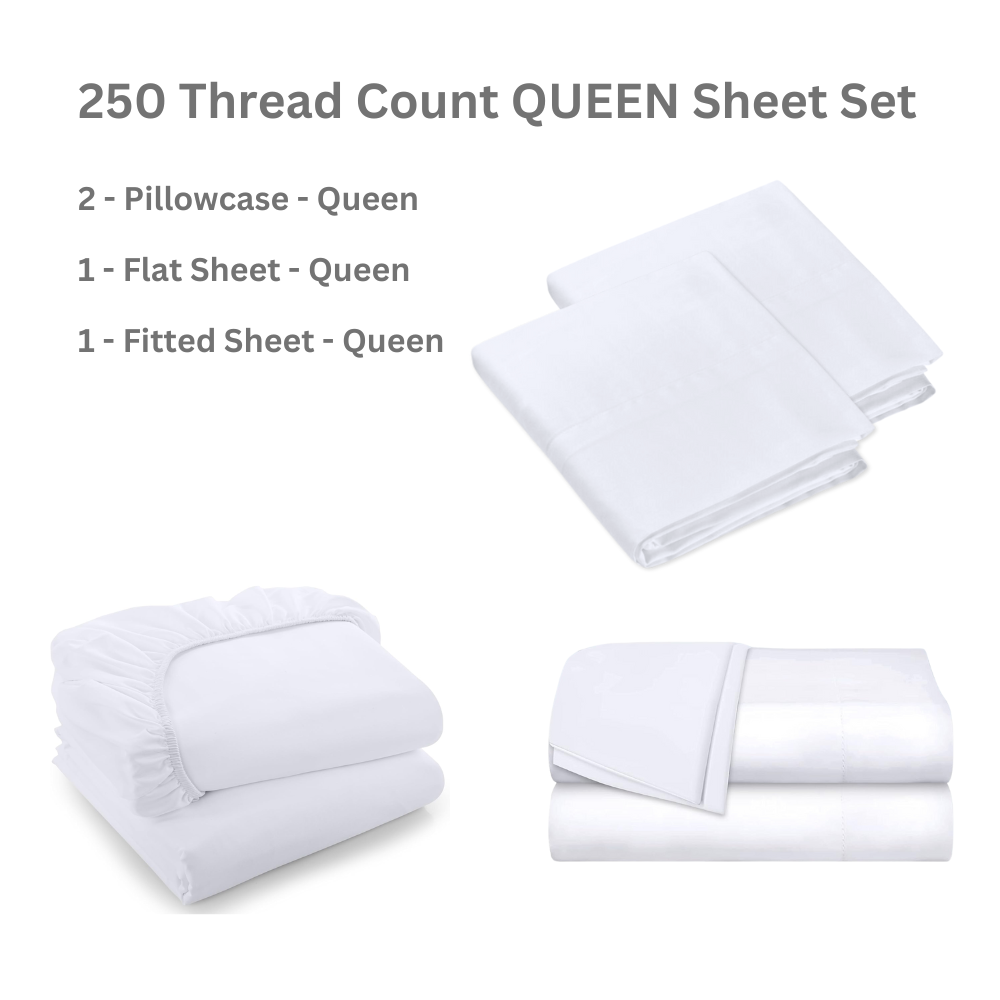 250 Thread Count Sheet Set - QUEEN