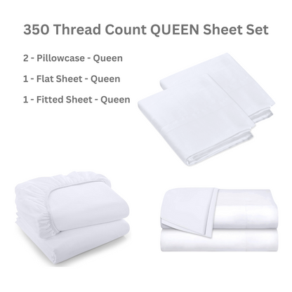 Deluxe 350 Thread Count Sheet Sets (Multiple Sizes) 