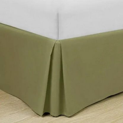 Bed Side Skirt Green Luxury standard bed hugger crafted with waterproof and anti-allergy materials, perfect for premium accommodations or dorm rooms