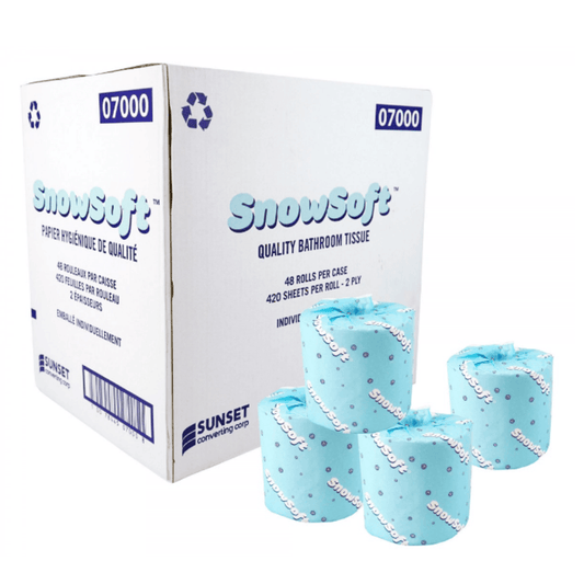 Snow Soft Bathroom Tissue 2Ply (48 rolls /case) 420 Sheets per Roll