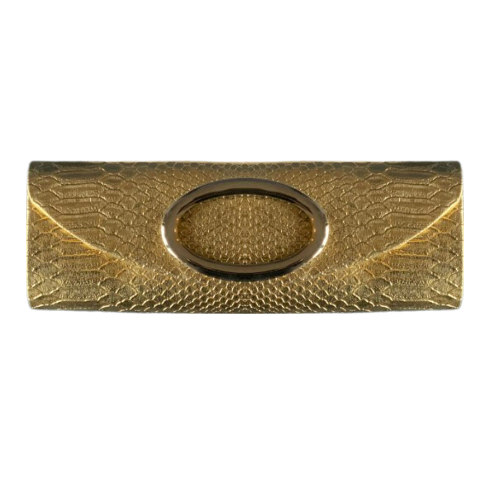 Snake Skin Faux Gold Clutch