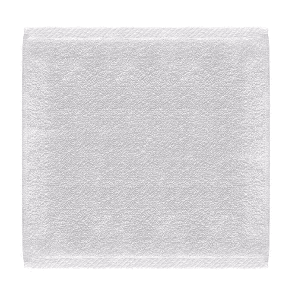 White cotton washcloths at wholesale price - HE Series (12x12" - 1.00lbs/dz)