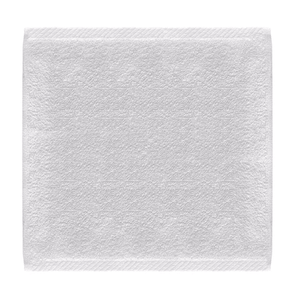 White cotton washcloths at wholesale price - HE Series (12x12" - 1.00lbs/dz)