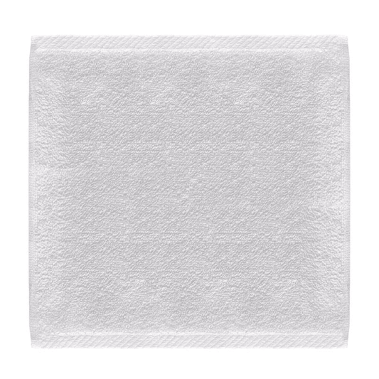 White cotton washcloths at wholesale price - HE Series (12x12" - 1.00lbs/dz)