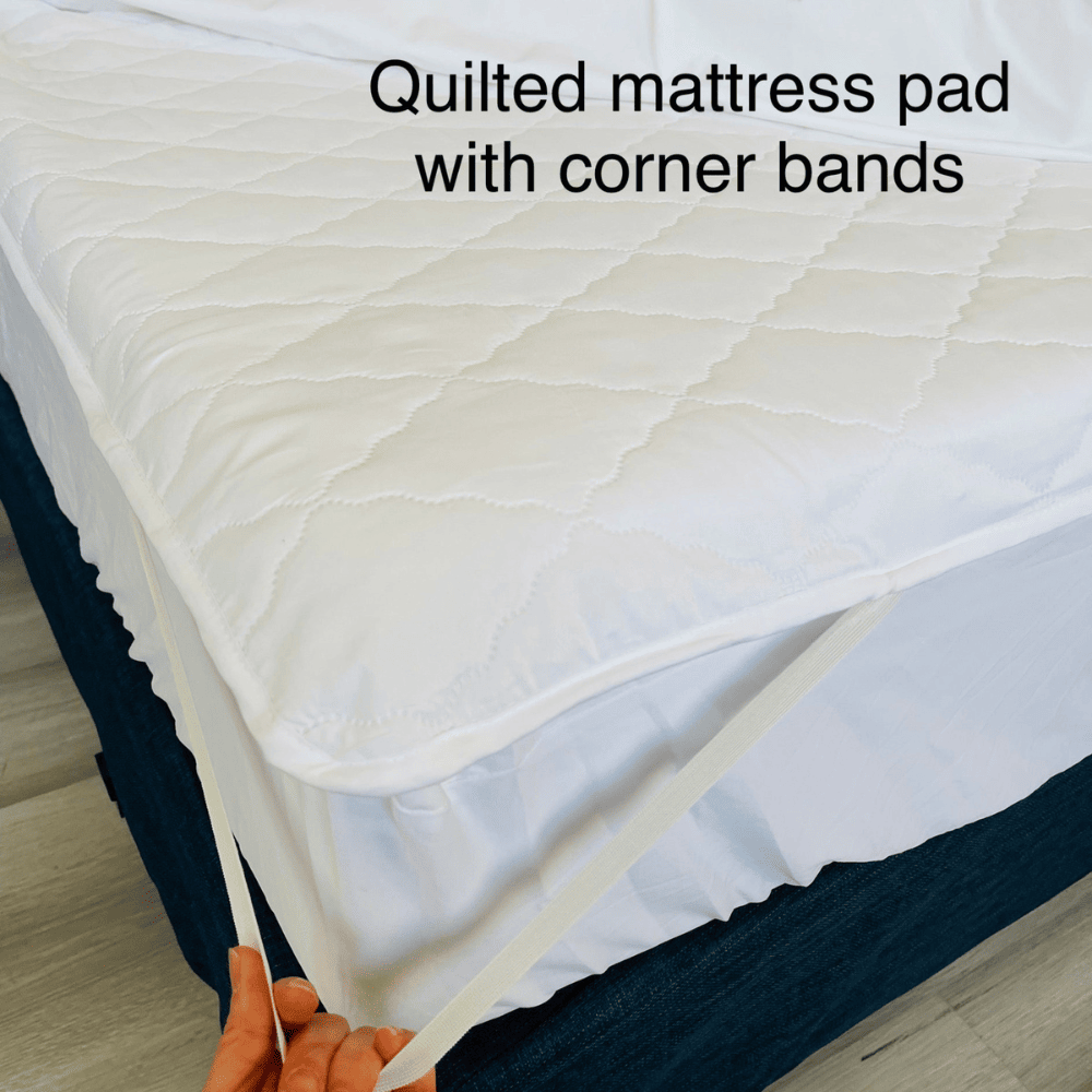 Ultrasonic Quilted Mattress Pad (with Anchor Bands) Waterproof mattress protector with lightweight eco-friendly materials, offering fundamental protection and luxury for hotel chains