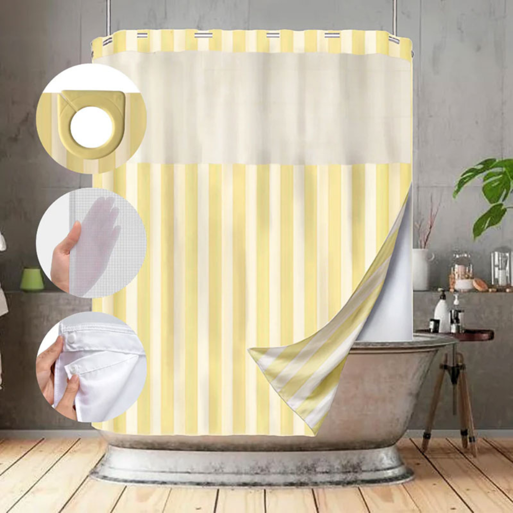 Yellow shower Curtains