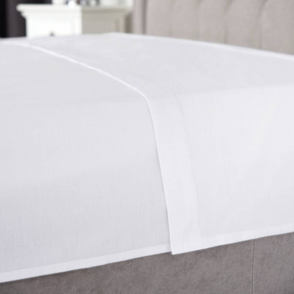 basic flat bed sheet - white