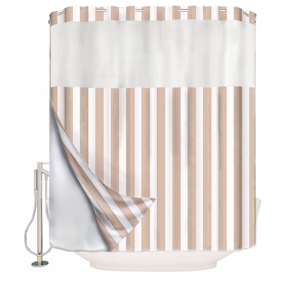 Striped shower curtain different image