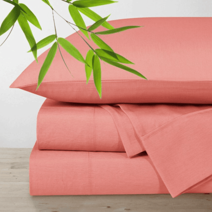 Polyester Bamboo Blend Sheet Set 4 Piece- Rose